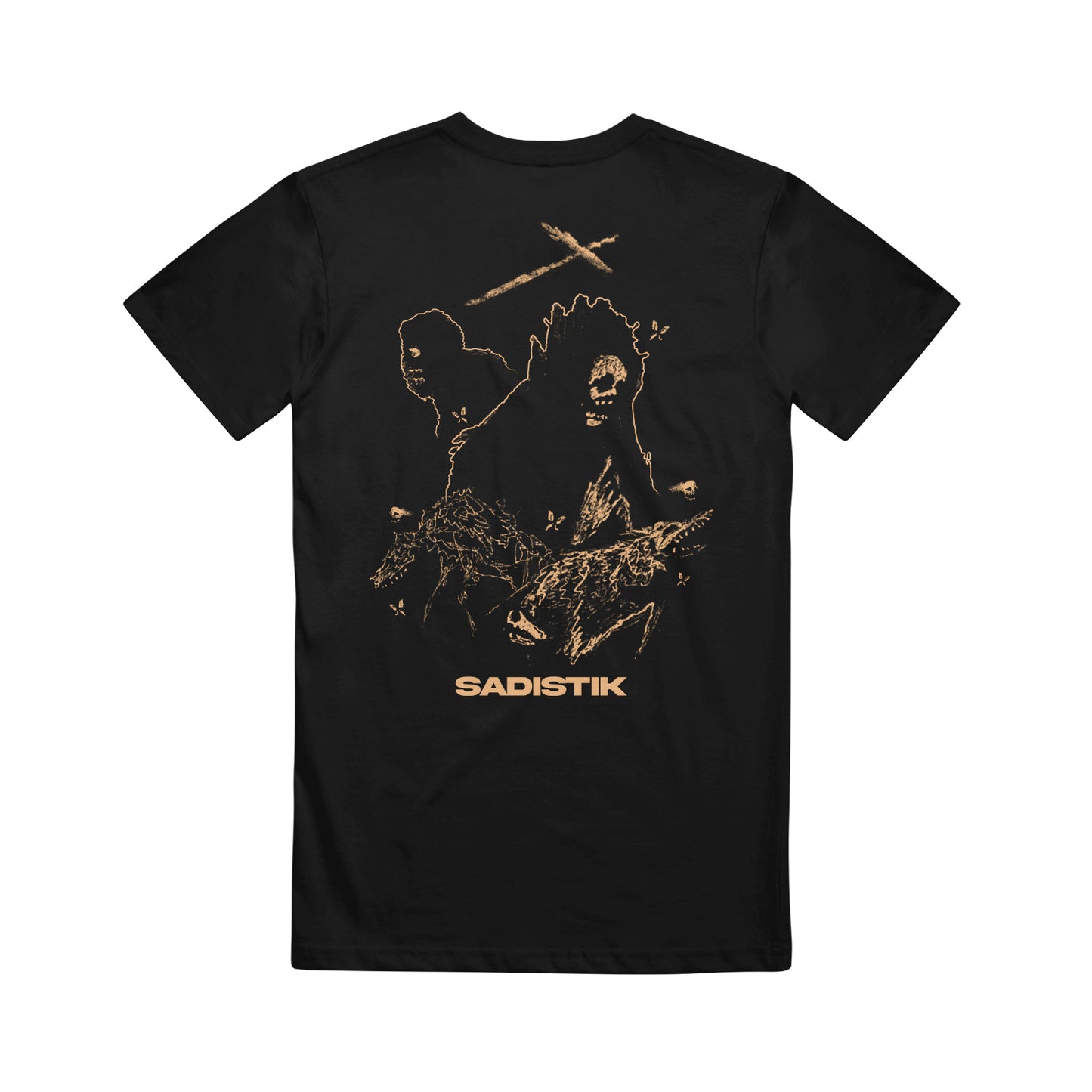 At Night The Silence Eats Me - Black T-Shirt