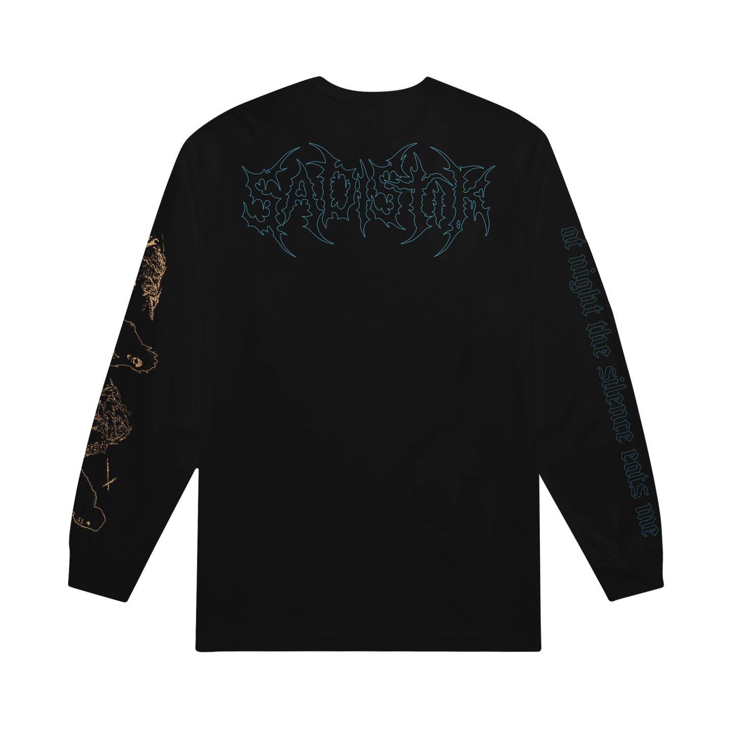 At Night The Silence Eats Me - Black Long Sleeve