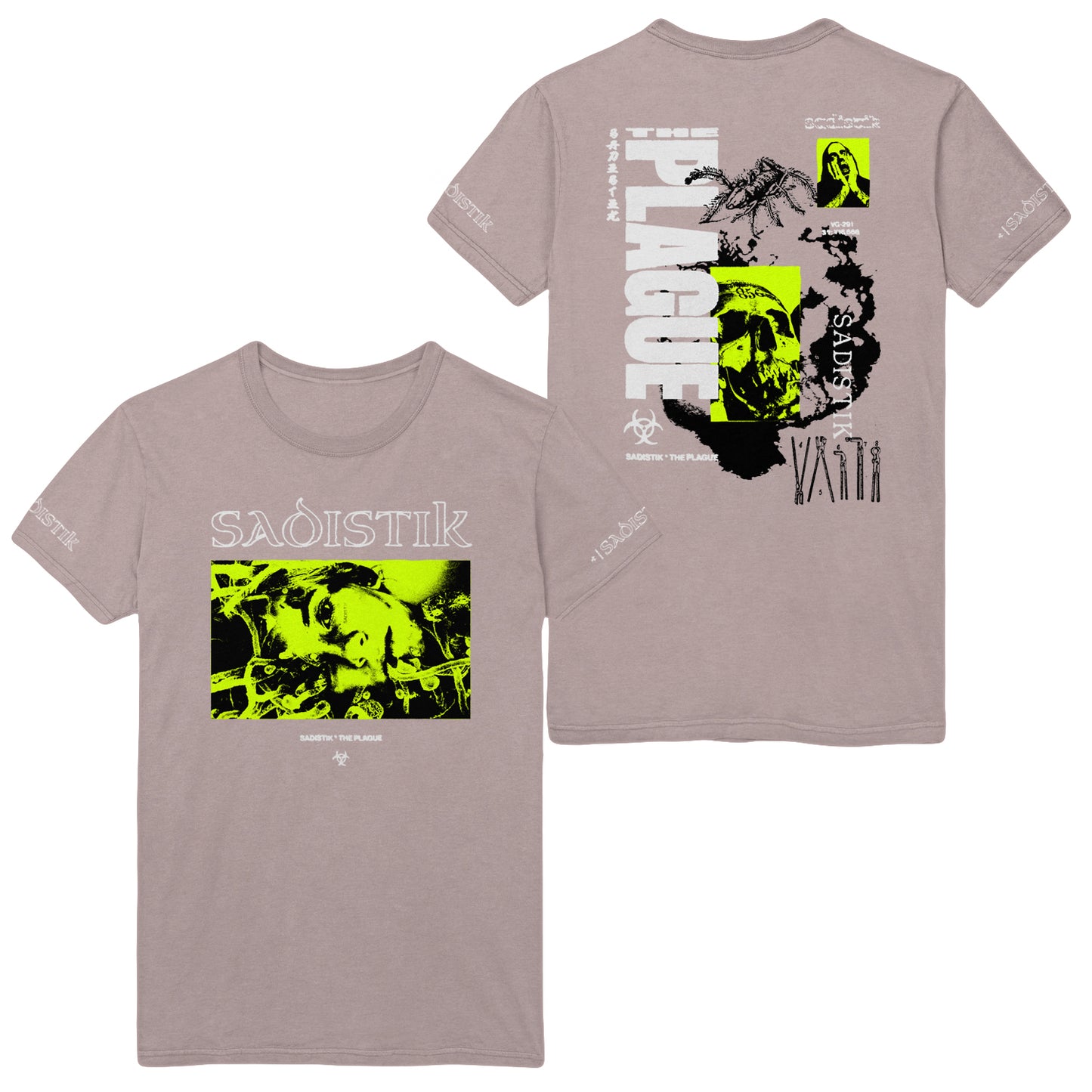 sadistik Plague - Sandstone T-Shirt front and back