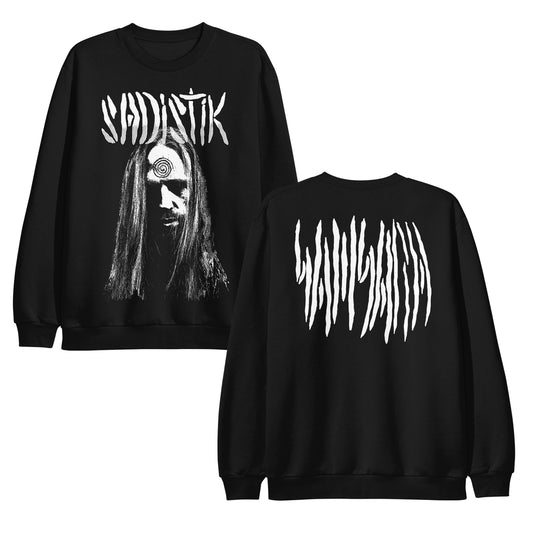 sadistik Samsara - Black Crewneck front and back